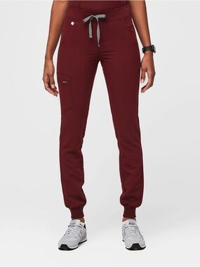Figs Burgundy Zamora Jogger Scrub Pants Large Petite